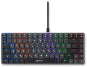 Клавиатура Оклик K615X механическая серый/серебристый USB slim Multimedia for gamer LED (1934413)-0