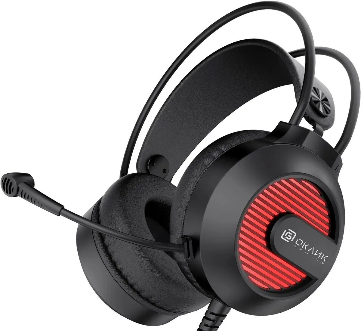 1796949.01 Наушники с микрофоном Оклик HS-L300G Black черный 2.2м мониторные USB (1796949)-0