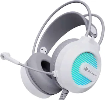 Наушники с микрофоном Oklick Оклик HS-L300G White белый 2.2м мониторные USB оголовье (1796952) 1796952